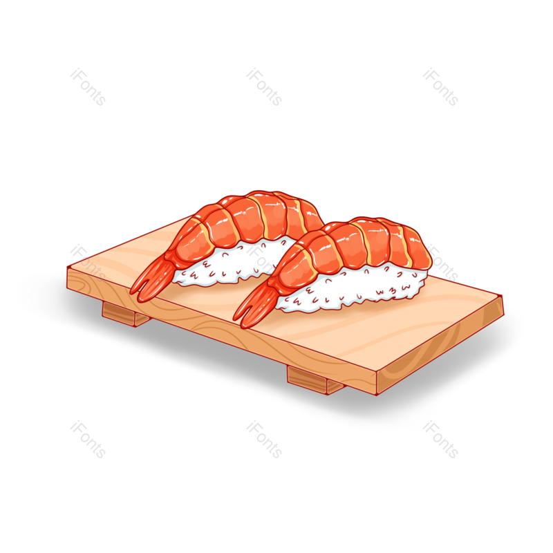 素材图片,美食元素,寿司PNG,手绘免抠素材